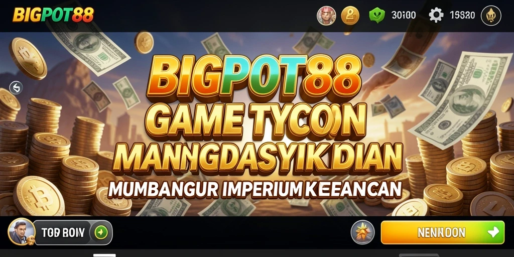 Tampilan gameplay yang menarik di BIGPOT88 menampilkan keseruan membangun bisnis Tycoon.