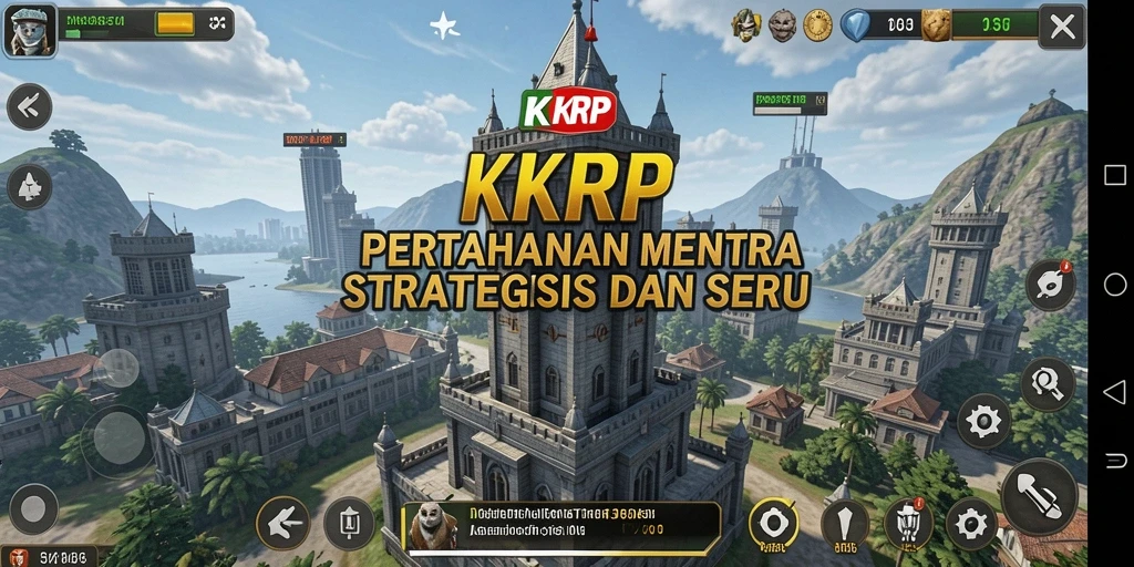 Tangkapan layar menampilkan aksi seru dalam game Tower Defense KKRP.