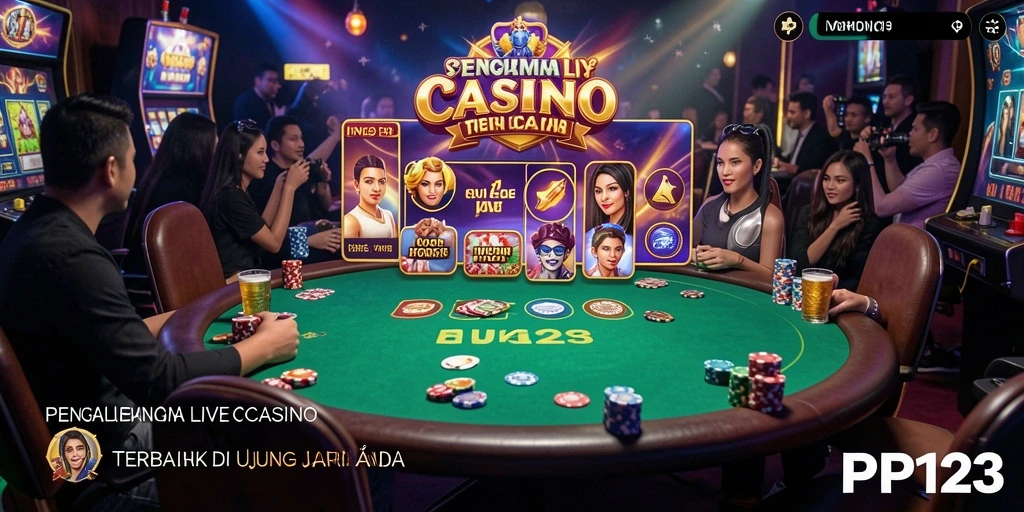 Gameplay Live Casino yang mengesankan di PP123 dengan dealer langsung.