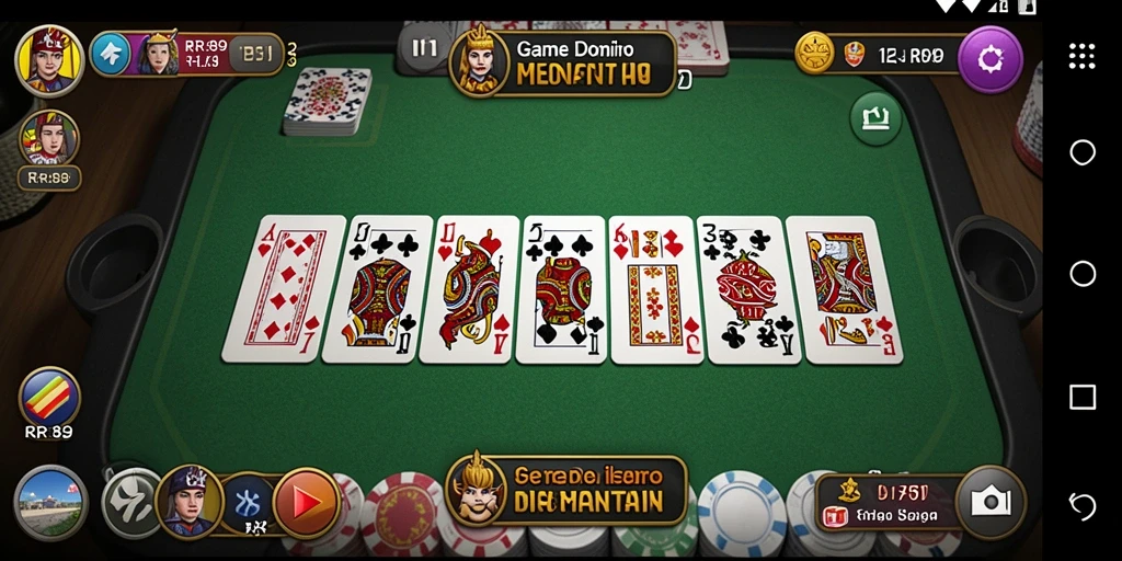 Tampilan gameplay RR89 yang memukau dengan suasana domino yang menarik.